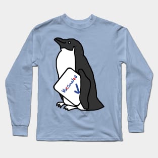 Cute Penguin with Vaccinated Sign Long Sleeve T-Shirt